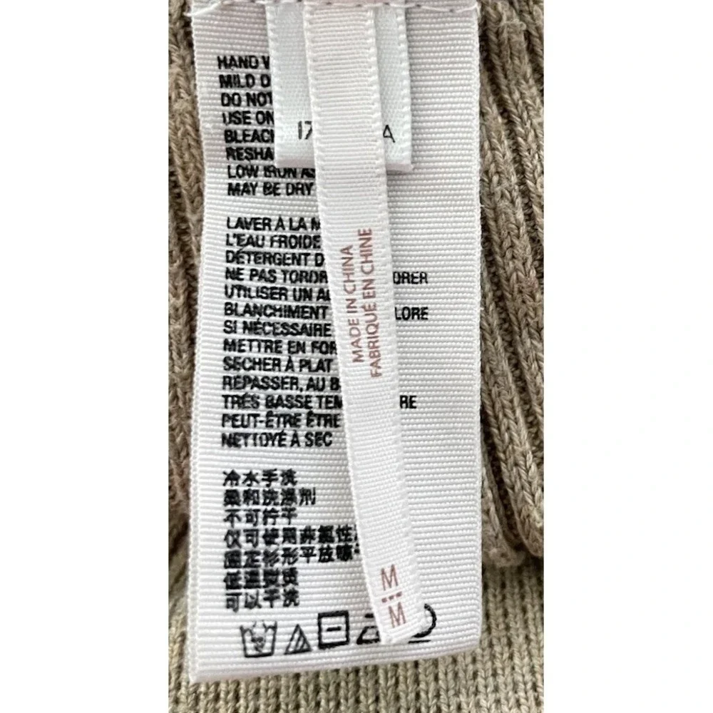 Free People Keep It Real Flare Ribbed Knit Pants Beige Stretch Retro Boho M
